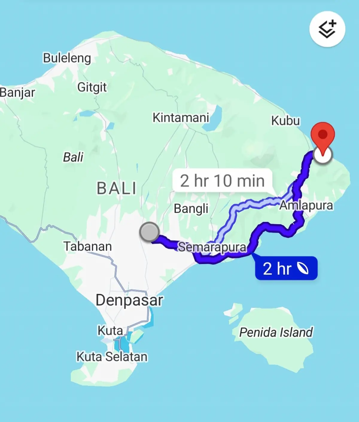 Scenic route from Ubud to Amed East Bali